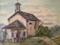 Óleo original sobre madera pintado y firmado por W. Gisin.